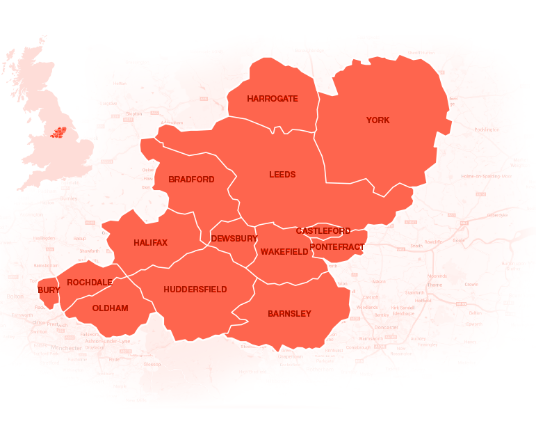 Distribution areas currently covered